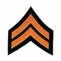 HEROS PRIDE Embroidered Patch: CPL, 3 in, Black/Gold, Polyester/Rayon, Rank Insignia, 1 PR (MPN 5405C)