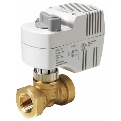 Siemens Threaded Globe Valve: 2.5 Cv Flow Rate, 2-Way, 1/2 in Female NPT, Spring Return - 2-Way NPT Connection Zone Valves