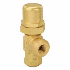 This hard-seat pressure control valve from Parker is designed for hydraulic systems requiring precise pressure regulation or limiting. It features a brass body with 1/4 in NPT ports, a flow capacity of 4 gpm, and a maximum pressure setting of 2600 psi. Commonly used in industrial machinery and mobile equipment to protect components and ensure safe operation.