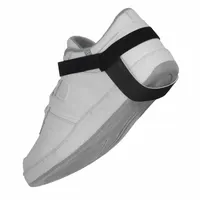 SCS Heel Grounding Strap: Heel Grounder, 24 in Conductive Ribbon/Dual Cup, Black/Yellow, Heel, HGC1M