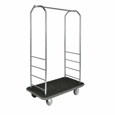 CSL Bellman Cart: 1 in Frame Dia, 43 in Overall Lg, 23 in Overall Dp, 72 1/2 in Overall Ht - Easy-Mover Bellman Carts