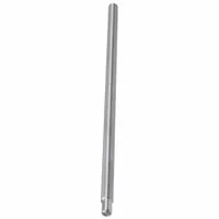 This overhead stirrer shaft is constructed from stainless steel for corrosion resistance. It has a 3/8 in diameter and 30 in length, suitable for mixing, blending, and stirring in laboratory and industrial processes