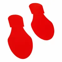 Floor Marking Shape: Footprint, Footprint/Solid, Red, No Legend, 3 1/2 in x 9 1/2 in, 50 PK (MPN RFtPrt)