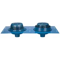 ZURN Roof Drain: 12 in Overall Dia, 9 3/4 in Overall Ht, 4 in Nominal Pipe Size, Cast Iron, Blue (MPN Z164-4NH)