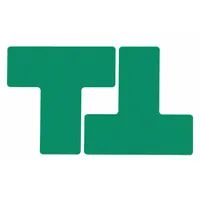 Floor Marking Tape: T, Solid, Green, No Legend, 3 in x 8 in, 8 mil Tape Thick, Brady®, B-514, 20 PK (MPN 104449)