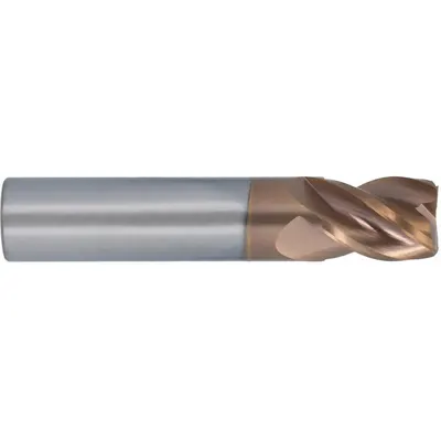 CLEVELAND Square End Mill: Carbide, T-Max Coated, 4 Flute, 1/4" Mill Dia, 1/2" LOC - Fast-Cutting Carbide Square End Mills for Stainless Steel & Super Alloys