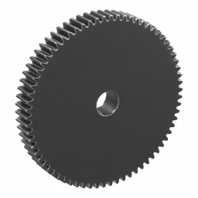 KHK GEARS Hubless Spur Gear: Module m 1.5, 70 Teeth, 15 mm Bore Dia, Black Oxide Coated Carbon Steel - Hubless Metric Spur Gears