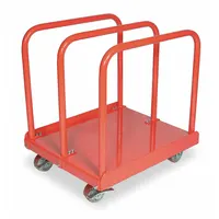 DAYTON Panel Truck: 4,000 lb, Red, 35 1/2 in L x 30 1/2 in W x 38 in H Deck, 8 1/2 in Deck Ht, Solid