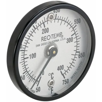 REOTEMP Magnetic Dial Thermometer: 50°F to 750°F /10°C to 400°C - General Purpose Magnetic-Back Dial Thermometers