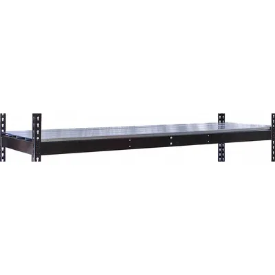 HALLOWELL Shelf: 72 in x 48 in, 685 lb Load Capacity, Steel, 22 ga Decking, Black - Steel-Plank Decking Shelf Kits for Boltless Shelving