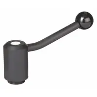 KIPP Adjustable Handle: Steel, 5/8"-11 Thread, 27 mm Thread Lg, 128.5 mm Lg (MPN K0108.4A61)