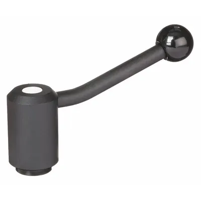 KIPP Adjustable Handle: Steel, 5/8"-11 Thread, 27 mm Thread Lg - Adjustable Tension Levers with Threaded Hole