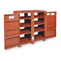 CRESCENT JOBOX Jobsite Cabinet: 32 1/4 in W x 60 1/8 in D x 60 3/4 in H, 63.7 cu ft, Padlock, Brown (MPN 1-695990)