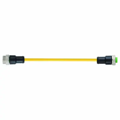 MURRELEKTRONIK Cordset: 7/8" Male Straight x Female Straight, 3 Pins, Yellow, TPE, 3 m Cable Lg - Double-Ended Cordsets with TPE Jacket for Heaviest-Duty Applications