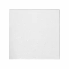 Mineral fiber ceiling tile with white finish, designed for sealed systems in isolation rooms. Features mildew resistance, high light reflectance (83% or more), and high recycled content (50% or more). Suitable for clean room environments requiring hygiene and infection control.