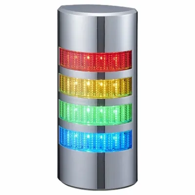 PATLITE Tower Light Assembly: 4 Tier, Sounder Tier Included, IP23, Direct Wire - Four-Tier Tower Light Assemblies