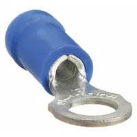 STA-KON Ring Terminal: Blue, Vinyl Insulation, 3/8 in Stud Size, 18 AWG to 14 AWG Wire Sizes, 600 V (MPN 14RB-38)