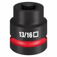 MILWAUKEE Impact Socket: 1 in Drive Size, SAE, 13/16 in Socket Size, 4-Point, Std, Black Phosphate (MPN 49-66-7841)