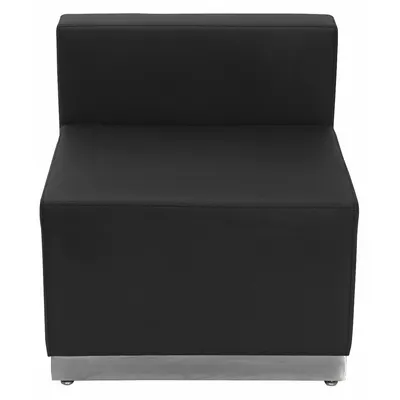 FLASH FURNITURE Accent Chair, Gray, Faux Leather, 27 in H x 25 1/2 in W - Accent Chairs