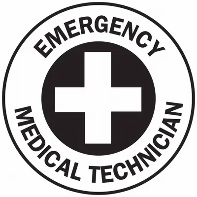 BRADY Hard Hat Label: Emergency Medical Technician - Safety