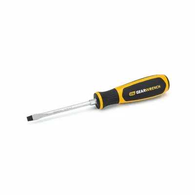 GEARWRENCH Screwdriver: 1/4 in Tip Size, Long Lg, 8 1/2 in Overall Lg, Not Insulated - General Purpose Slotted Screwdrivers