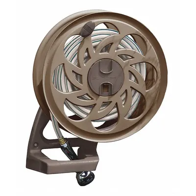 SUNCAST Plastic Wall-Mount Garden Hose Reel - Plastic Wall-Mount Garden Hose Reels
