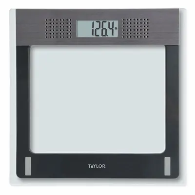 TAYLOR Bathroom Scale: Digital, kg/lb, 12 1/4 in Weighing Surface Wd - Bathroom Scales