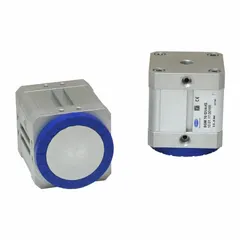 Magnetic gripper for handling perforated metal sheets and parts in industrial automation. Features a G1/4 in connection, maximum holding force of 290 N, 51 mm magnet diameter, and 68 mm overall width. Includes a friction ring for improved grip on oily or coated surfaces. Suitable for stamping, forming, and robotic pick-and-place applications where vacuum grippers cannot seal on perforated surfaces.