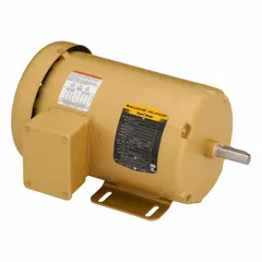 Totally enclosed fan-cooled (TEFC) rigid base AC motor. 1 1/2 hp, 1760 RPM at 60 Hz. Full load current 4.4/2.2 A at 208-230/460V AC. Suitable for industrial applications such as pumps, fans, conveyors, and compressors.