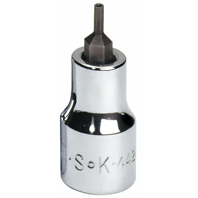 SK PROFESSIONAL TOOLS Socket Bit: 3/8 in Drive Size, Security Hex Tip, 3/32 in Tip Size - Security Hex Bit Sockets