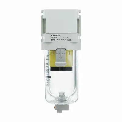 SMC Compressed Air Filter: Water Separator, 3/8 in G, 0.3 micron, 15.9 cfm - SMC FRL Air Filters