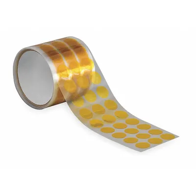 TAPECASE Film Tape: Disc, 1 in Dia, 2.5 mil Thick, Polyimide Film, Silicone, Brown - High-Temperature Film Masking Tape Discs