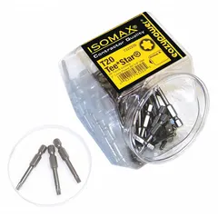 Impact Torx Bit, T20 Size, Torx Head, Standard Length, Impact Rated, 100-Pack
