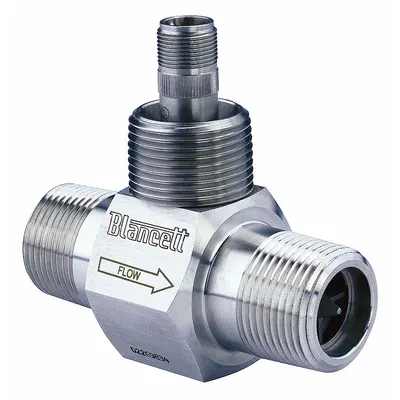 BLANCETT Mechanical Flowmeter: Turbine Flow Meter, Turbine, 1 in NPT, 1 in Connection Size - Inline Turbine Flowmeters for Oils & Water