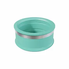 This lateral insert flexible transition coupling is designed for above-ground use with 6-inch clay, concrete, or PVC pipe. It features a stainless steel clamp and PVC pipe fitting material, with an overall length of 3 35/64 inches. Suitable for connecting different pipe materials in plumbing and drainage systems.