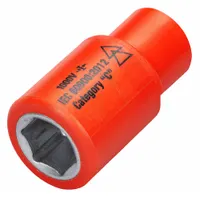 ITL Insulated Socket: 1/4 in Drive Size, 12 mm/15/32 in Socket Size, 1 5/8 in Overall Lg, 6-Point (MPN 07216)