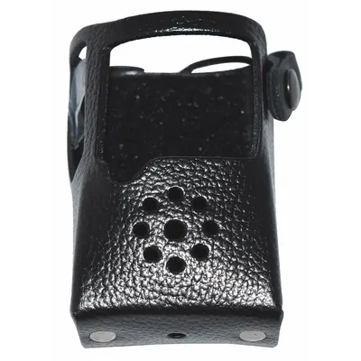 MOTOROLA Hard Leather Case with Fixed Belt Loop for EVX-S24 - Motorola-Compatible Carrying Accessories