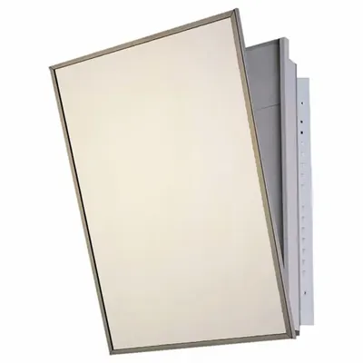 KETCHAM Medicine Cabinet: Rectangular, Glass, 24 in Overall Ht, 18 in Overall Wd - Mirrored Medicine Cabinets