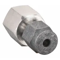 This single-ferrule stainless steel fitting connects 1/8 in OD tubing to a 1/8 in FNPT threaded port. It is part of the CPI™ series and is compatible with CPI™ brand fittings. Typical applications include instrumentation, hydraulic, and pneumatic systems requiring leak-free sealing