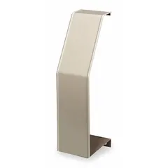 This steel wall sleeve is a trim and finishing accessory for hydronic baseboard heater assemblies. It provides a beige transition between the heater and wall surface, concealing gaps and protecting the wall. Suitable for use with compatible baseboard heater systems.