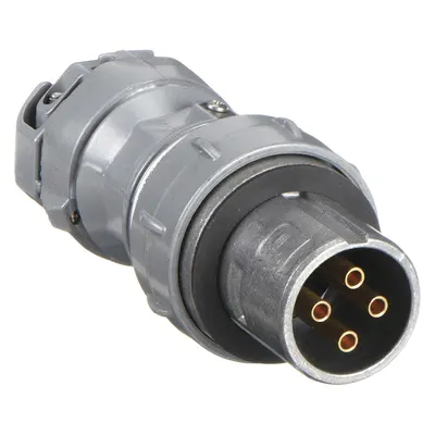 HUBBELL Pin and Sleeve Plug: Gray, 250V DC/600V AC, Three Phase, 30 A, 4 Pole - Hazardous Location Plugs