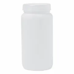 HDPE Wide Mouth Round Lab Bottle, 2 L (68 fl oz), Colorless, 100-415 mm Closure, MPN 33412