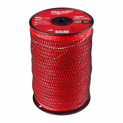 MILWAUKEE String Trimmer Line: Nylon, 0.105 in Dia, 76 11/16 ft Overall Lg, Twisted