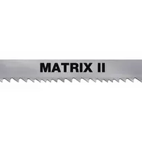 General purpose metal cutting blade for sawing aluminum, carbon steel, and structural steel. Bi-metal Matrix II construction. Length 14 ft 9 in with 8/12 tooth pitch