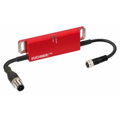 Safety evaluation unit from the CES series with 24V DC rating, 1 input, and 2 normally open safety outputs rated at 1.5A. Designed for surface mounting. Used in industrial machine safety circuits for access guarding, interlock systems, and emergency stop applications.