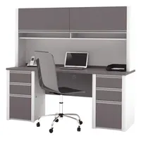 BESTAR Credenza: Sandstone/Slate, 71 1/8 in Overall Wd, 23 3/8 in Overall Dp, Sandstone/Slate (MPN 93860-59)