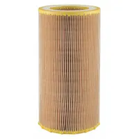 Round-oval engine air filter with axial seal. Overall height 6 11/16 in. Removes airborne contaminants from intake air to protect engine components. Compatible with Gehl vehicles