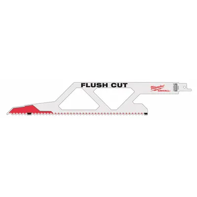 MILWAUKEE Reciprocating Saw Blade: 4 Teeth per Inch, 12 in Blade Lg, 0.2 in Blade Thick - Drywall & Plaster-Cutting Blades