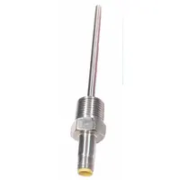 Threaded RTD with lead wires featuring a 316 stainless steel sheath and 1/2" NPT process mounting thread. Provides ±0.15°C accuracy with a 12-inch probe length. Suitable for industrial temperature sensing in processes such as HVAC, refrigeration, and general process control