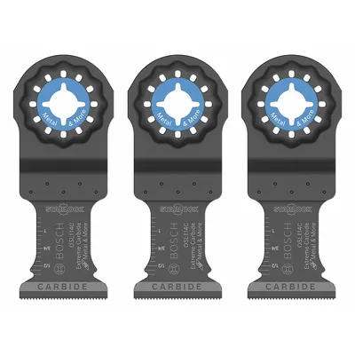 BOSCH Oscillating Tool Blade: 1 1/4 in Blade Wd, 4 in Overall Lg, Plunge Cutting - Starlock Mounted Blades